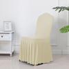 Soft Pleated Skirt Chair Covers Solid Color Chair Protective Case Chair Cushion  Long Back Chair