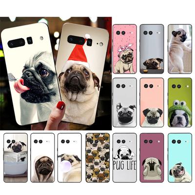 Google Pixel 7 Pro 7 6A 6 Pro 5A 4A 3A Pixel 4 XL Pixel 5 6 4 3 XL 3A XL 2 XL Hayvan Sevimli Pug Köpek Kılıfı Funda