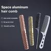 Metallkamm, Aluminium Feinzahnkamm, Styling-Frisierkamm, Salon Entwirrungskamm mit Tülle für Damen Herren