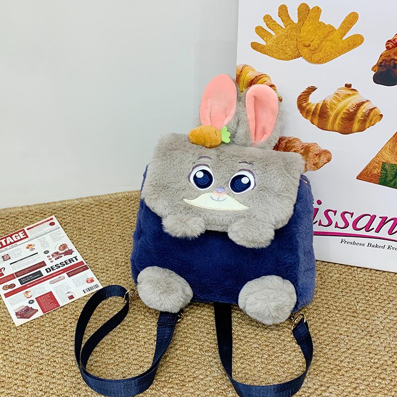 Cute cartoon little fox schoolbag girl heart dual-purpose backpack soft girl storage shoulder bag student backpack