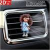 2D Flat Cute Child Car Vent Clip Decorative Diffuser (fragrance Not Included), Car Interior Decoration, Aromatherapy Clip, Ideal for Holiday Gifts
