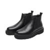 big size mens fashion chelsea boots black tide platform shoes cowboy original leather boot handsome autumn winter ankle botas
