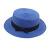 Women's British-Style Summer Hat Simple Small-Brimmed Straw Hat Korean-Style Bow-Knot Flat-Top Sun Hat Popular Women's Straw Hat
