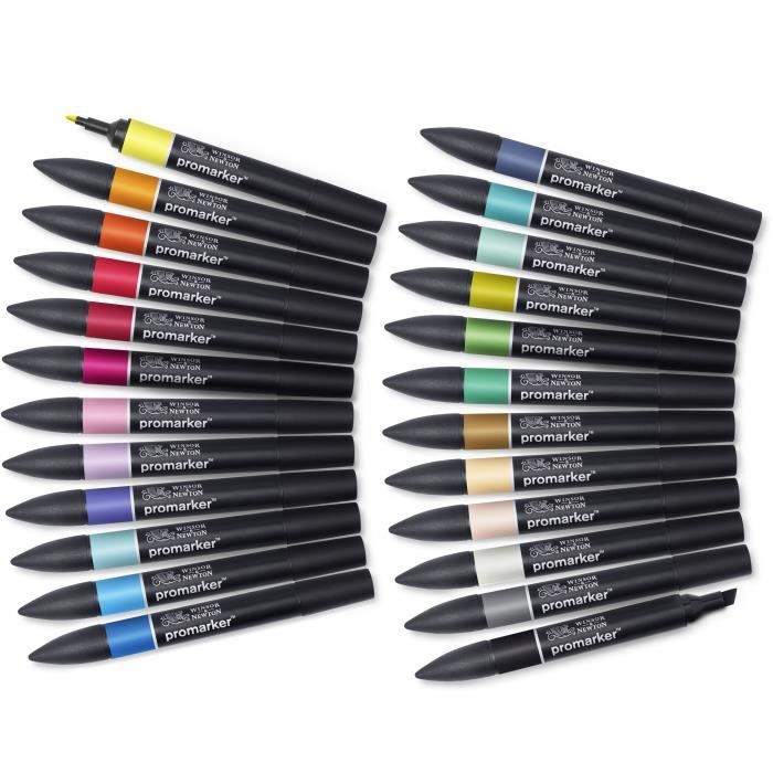 WINSOR & NEWTON Promarker Arts and Illustration Wallet - 24 Pièces