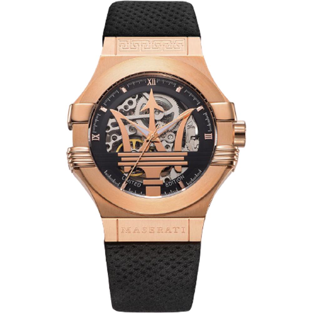 

Maserati Potenza Black Leather / Black Men s Mechanical Automatic R8821108025 чорний
