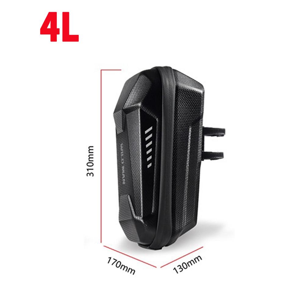 Electric Scooter Bag 2L 3L 4L Portable EVA Hard Shell Large Capacity Night Reflective Skateboard Front Handle Case Scooter Parts
