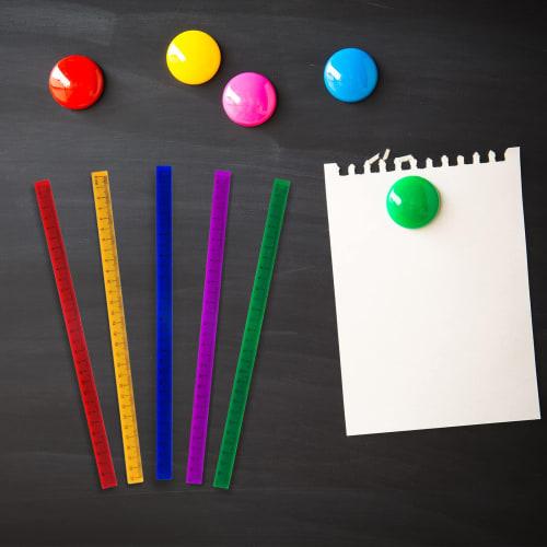 uxcell Whiteboard Magnetic Ruler, Metric Chalkboard Straight Ruler, Office Measuring Tool, 29cm, Deep Blue