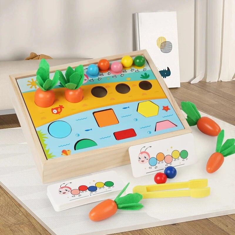 Wooden Shape Puzzle Preschool Cognitive Toy Early Learning Sorter Game Shape Sorter Puzzle for Children Kids Girls Boys Toddlers