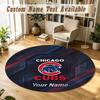 Round Rug Custom NameChicago Cubs Pattern Non Slip Carpet Home Floor Decor