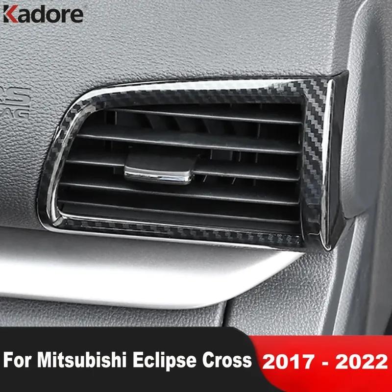 Car Front Side Air Condition Vent Outlet Cover Trim For Mitsubishi Eclipse Cross 2017- Carbon Fiber Interior Accessories