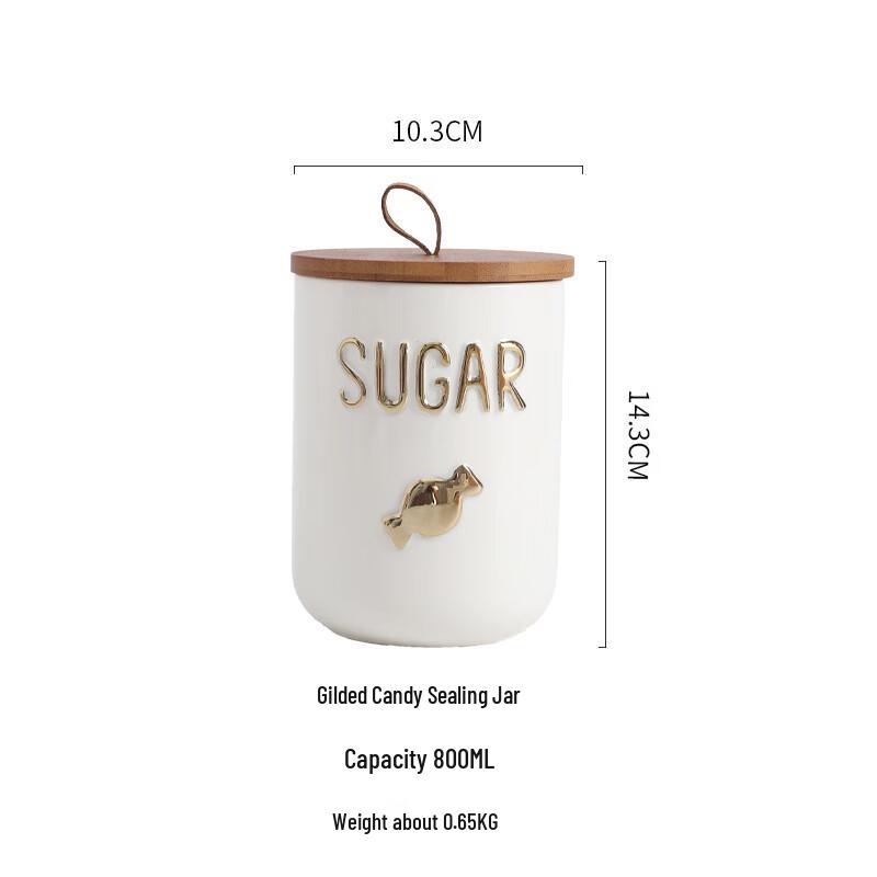 

ZISIZ Ceramic Storage Jar with Handle Lid