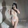 Sexy lingerie lace seduction rhinestone one-piece no-care open flirting pajamas hot passion suit