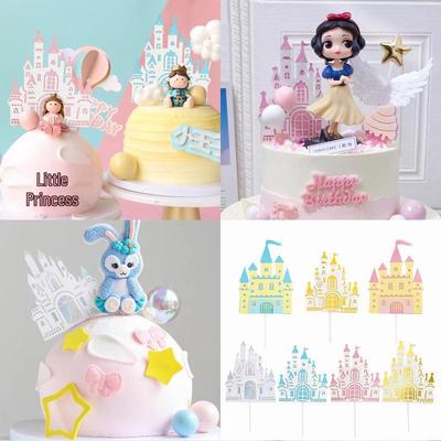 3D Castle Fairy Tale Wedding & Birthday Cake Toppers
