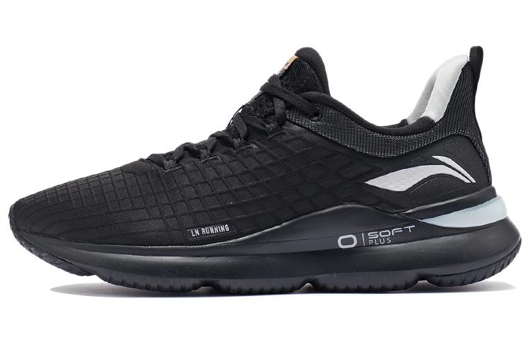 Li Ning SOFT PLUS Running Shoes Men s Low Top Black/White AGLR257-1 43