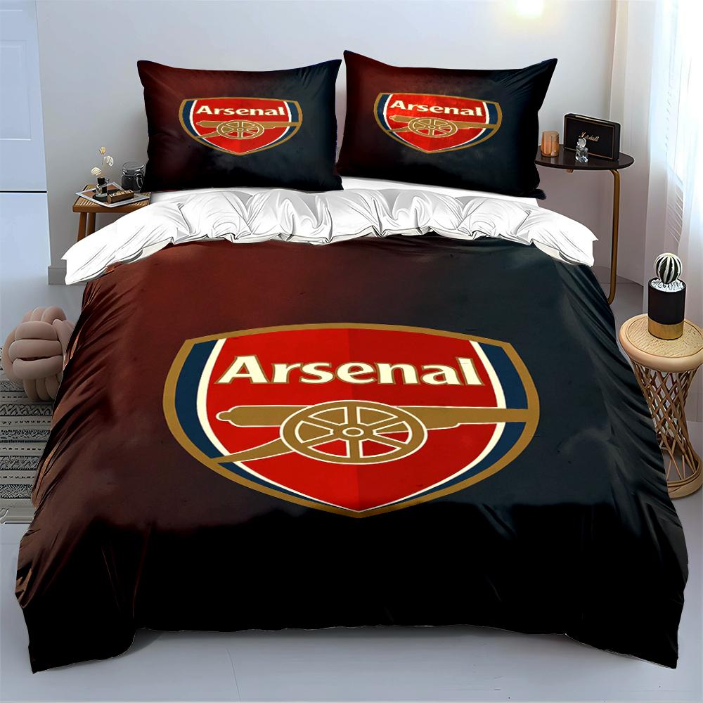 Arsenal Football Logo Biancheria da letto Set biancheria da letto (1 copripiumino, 2 federe, piumino non incluso)