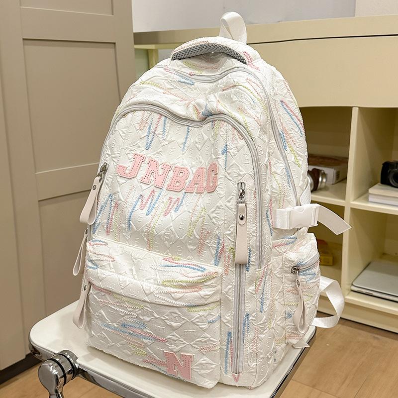 Schoolbags Children Elementary School Girls Junior High School Students High School Students Make up Lessons Bag Letters High Appearance