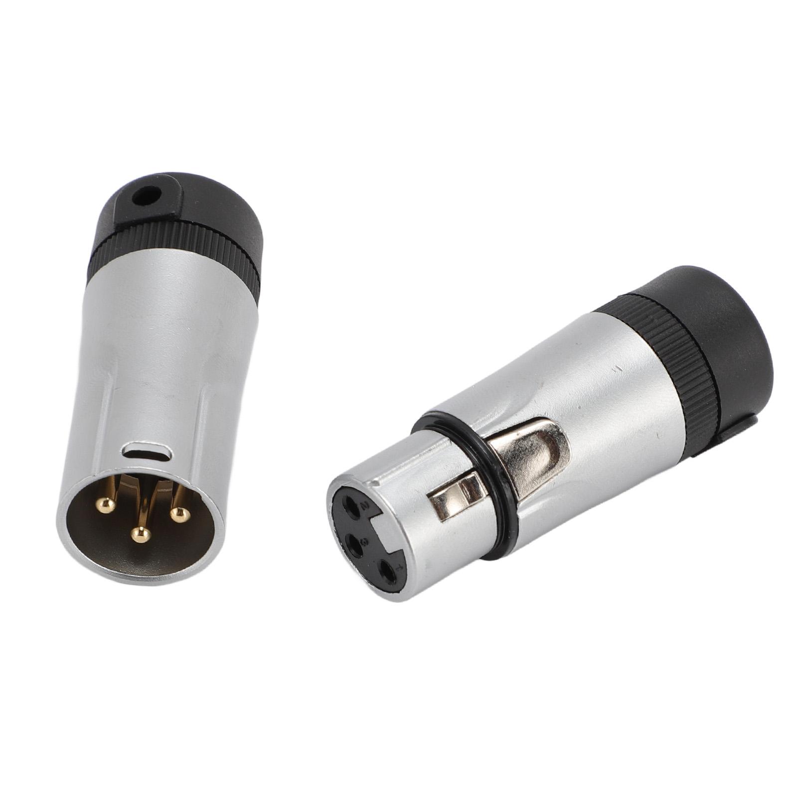 

3-контактный разъем XLR Female Male для пайки Компактный адаптер XLR для микрофона с пайкой, позолоченный, регулируемый