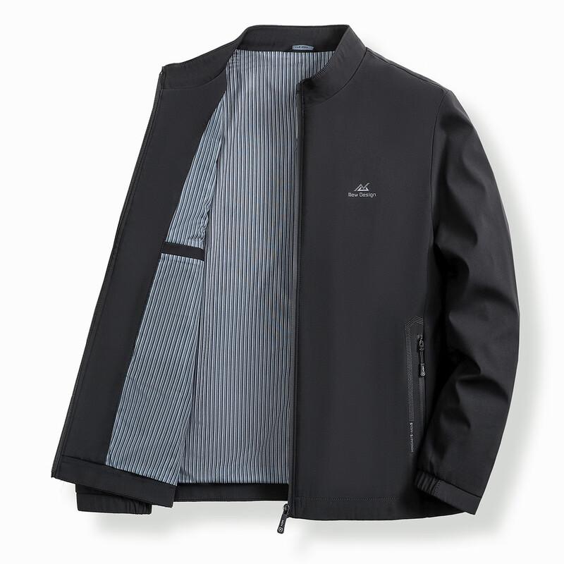 SNOWFLYING Men's Casual Stand Collar Jacket