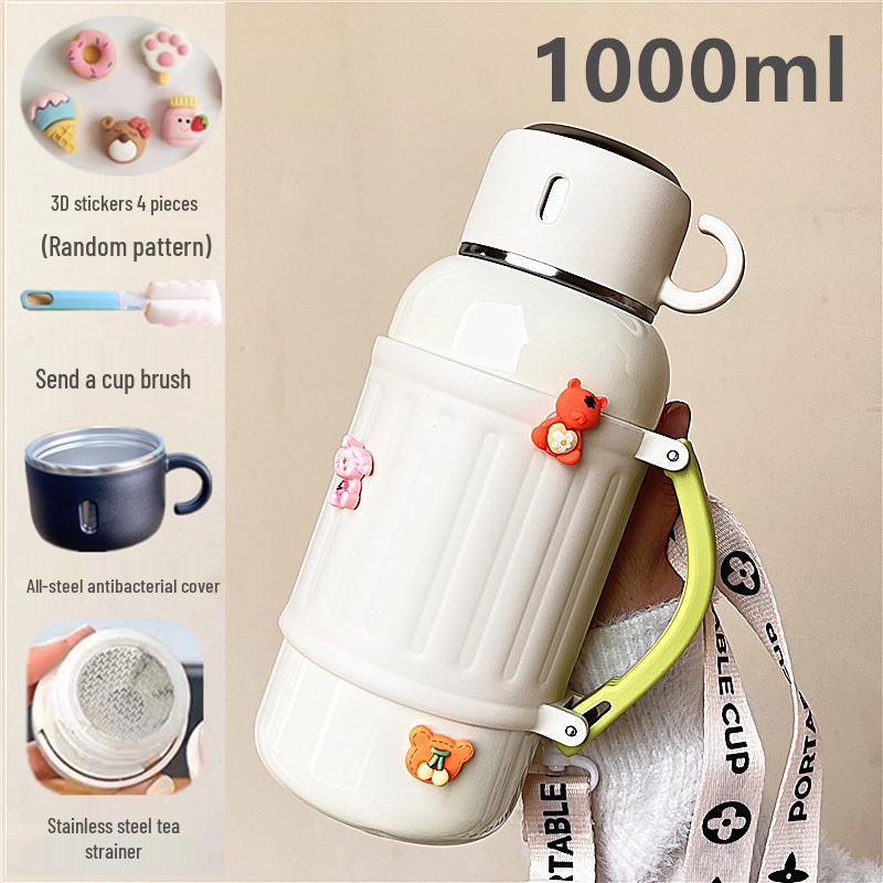 Large Capacity Insulated Thermos Flask – Portable Water Cup for Students, Men & Women