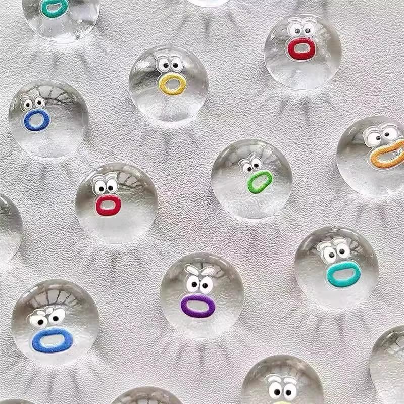 

Прозрачный эмодзи маленький нос резиновая прищепка игрушка - мягкая, мультяшная, игрушка для снятия стресса и веселья 5 Pieces