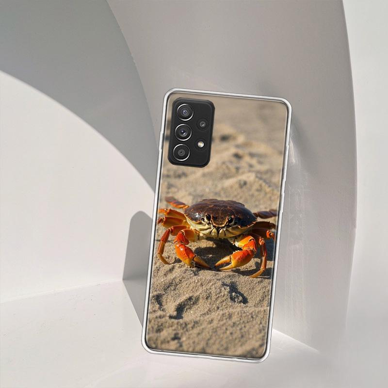 Unique Animal Crab Phone Case for Samsung A54 A57 A37 A17 A14 A15 A12 A24 A34 A55 A35 A25 A52S A07 A05S A04S A22 A32 A72 Galaxy