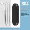 Dental Oral Care Tool Set: Stainless Steel Mouth Mirror, Probe, Tartar Remover, Toothpick