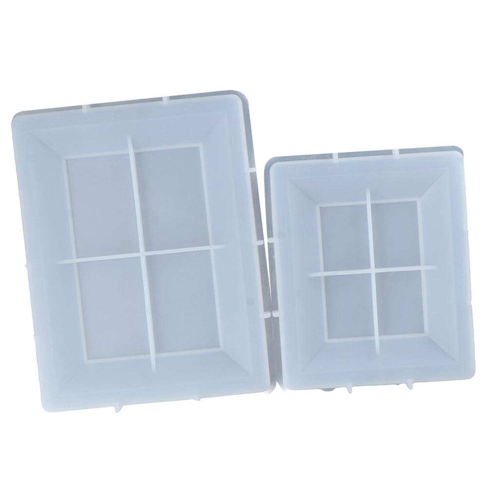2Pcs Silicone Resin Frame Molds White Picture Frame Resin Molds Resin Molds Picture Frame Photo Frame светло-серый