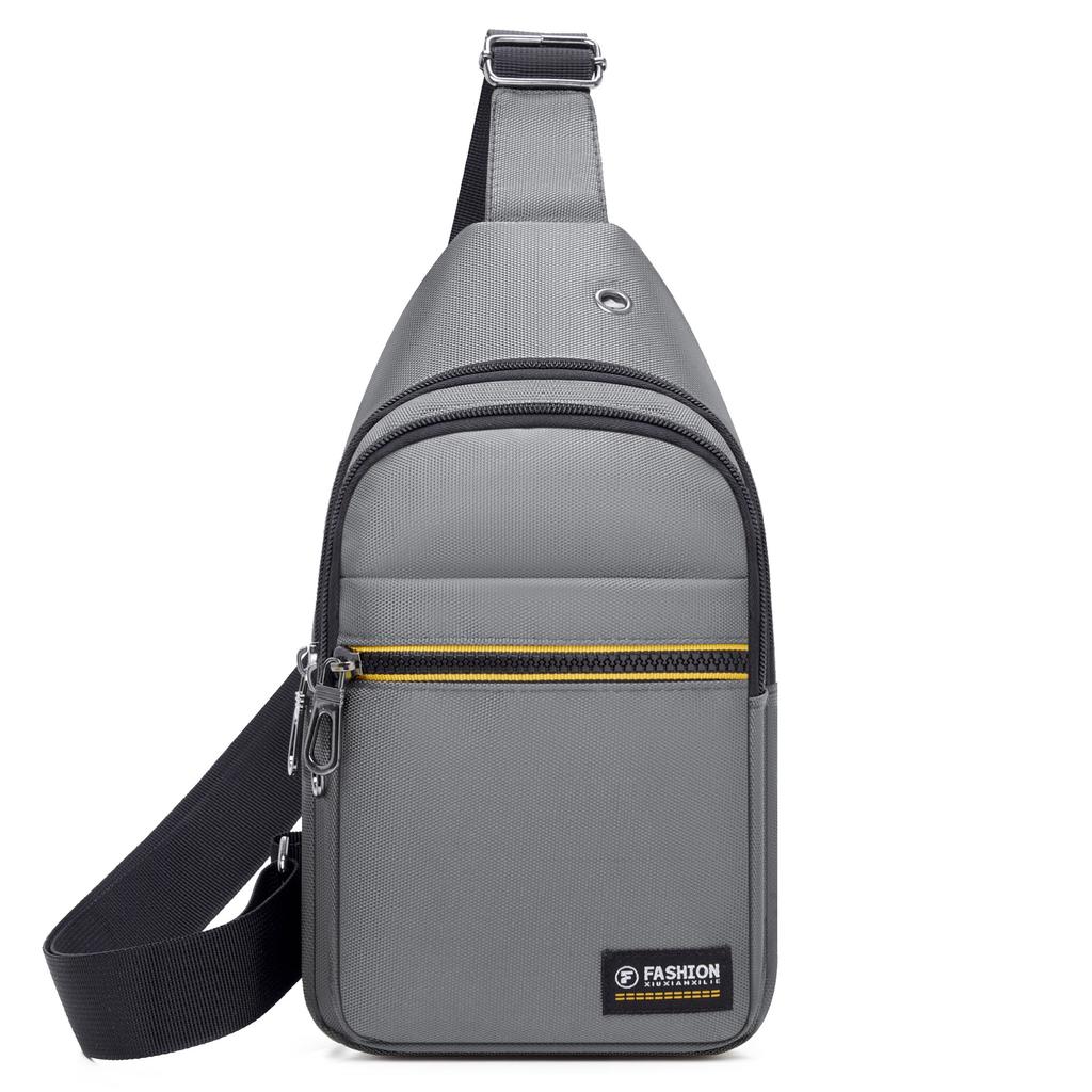 Men's Breast Bag, New Messenger Bag, Casual Men's Bag, Sports Backpack, Trendy Shoulder Bag, Oxford Cloth, Thickened and Wear-resistant.