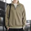 JEEP SPIRIT Men's American Style Half-Zip Stand Collar Pullover