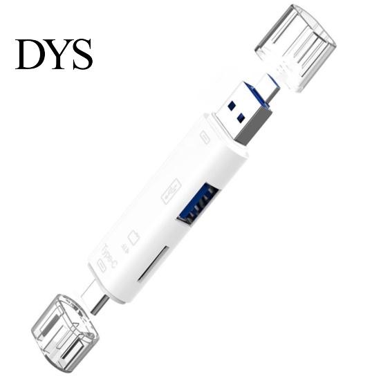 TF Card Reader Plug Play High Speed 5-In-1 USB 3.0 Type-C for Computer Micro