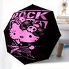 Hello Kitty,Rock Star Automatic Folding Umbrella-Simple 8-Rib Design, Bright Cartoon Pattern, Durable Iron Frame, Suitable For Travel, Outdo
