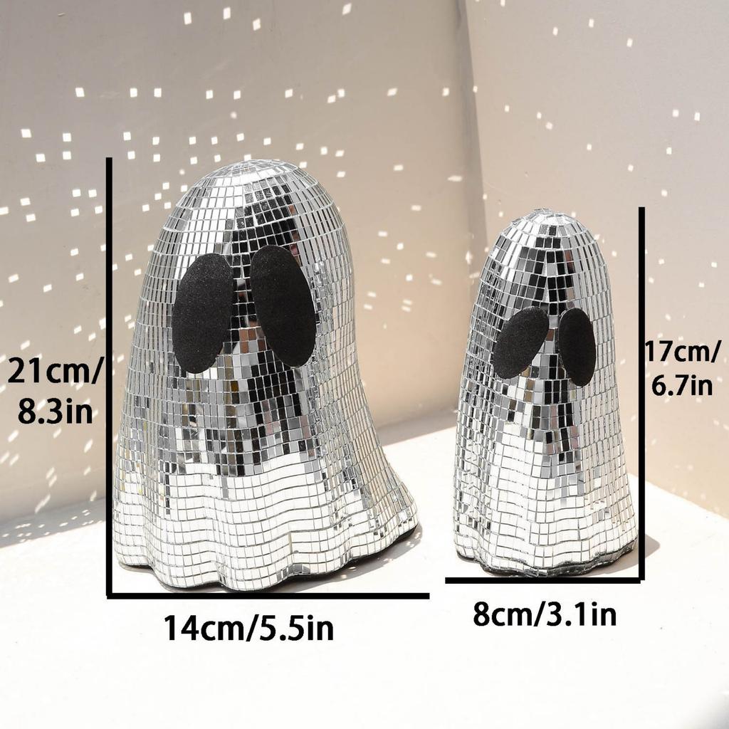 Disco Ghost Halloween Decoration Ghost Disco Ball Table Ornaments For Home Party Bar Indoor Outdoor Use