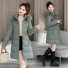 Women's Winter Parka Coat Hooded Korean Version Lady Down Cotton Jacket Warm Temperament Ladies Cotton Padded Outerwear