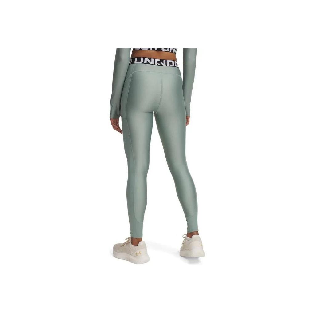 Under Armour HeatGear Solid Ribbed Training High-Waisted Leggings Women leggings Lime-Green 1388693-348
