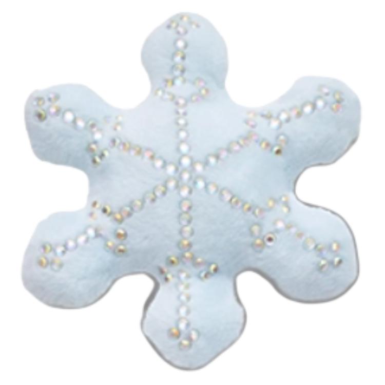 Crocs Decorative Snowflake Design Synthetic Fiber Shoe Accessories Unisex Light Blue