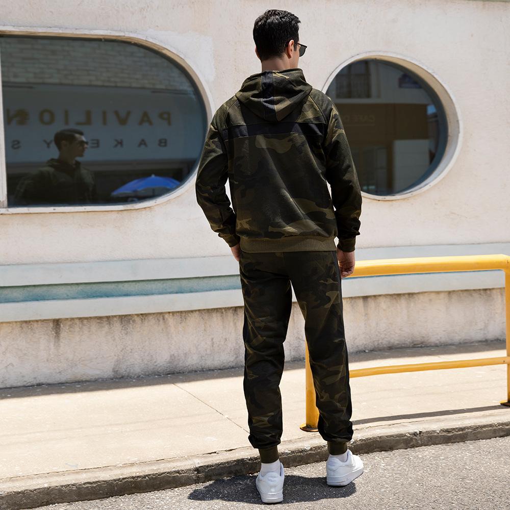 Men's Autumn Winter Sport Casual Sets Pullover Hoodies and Pants Two Pieces Street Loose Harajuku Men Tracksuits