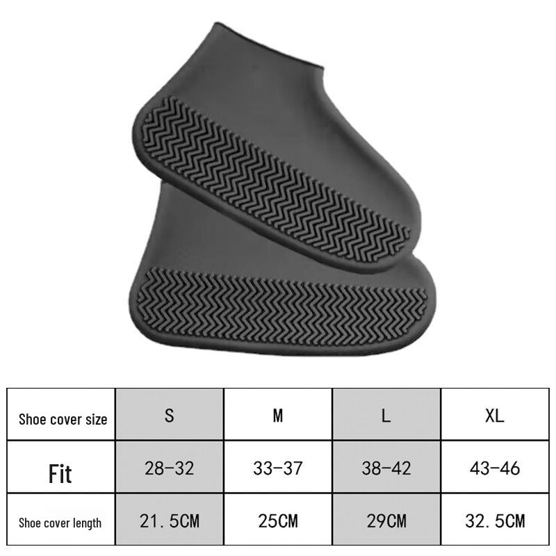 Waterproof Non-Slip Silicone Shoe Covers for Men & Women - Durable, Rainproof, Thickened for Outdoor Travel
