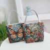 New Double-sided Jacquard Embroidery Handbag Hand Bag Jacquard Embroidery Butterfly Cloth Bag