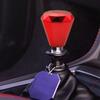 Kyostar Universal Diamond Shape Gear Shift Aluminum Shifter Knob 8M/10M/12MM Adapter (Red)