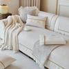 Four Seasons Universal Light Luxury High-grade Solid Color Ruffled Cushion Non-slip Sofa Cover Cloth Jacquard Sofa Cushion