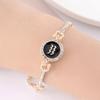 12 Zodiac Signs Bracelet for Women, Rose Gold Plated Inlaid Diamond Constellation Bangle, Fashion Couple Jewelry Gift