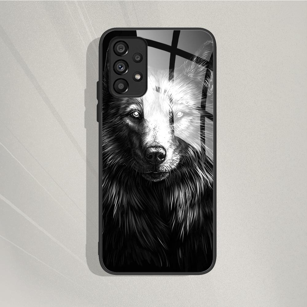 Case For Samsung Galaxy A72 Painted Tempered Glass Phone Cover For Samsung A72 A 72 5G A726B A725F Cases Silicone Bumper Coque