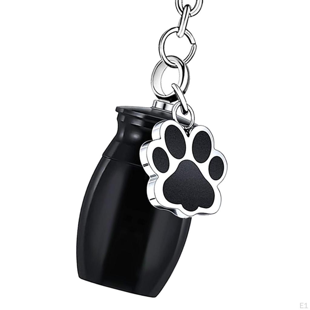 Keychain Ash Container Metal Keepsake Cylindrical Box Waterproof Ashes Memorial Cremation