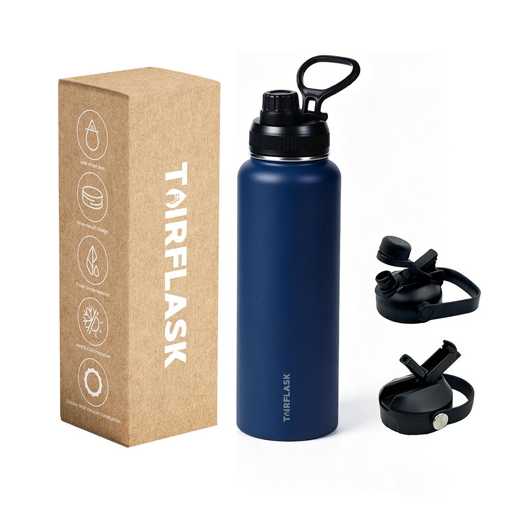 40oz/1200ml New Insulated Stainless Steel Wide Mouth Water Bottles Sports Outdoor Portable BPA-Free for Daily Use 40oz/1200ml