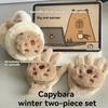 Cartoon Ear Warmer Warm Earmuffs Cute Gloves  Women