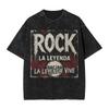 Rock Latino Ritmo y Rebeldía 90s Tour Graphic Unisex Heavyweight Cotton Vintage Black Streetwear T-Shirt