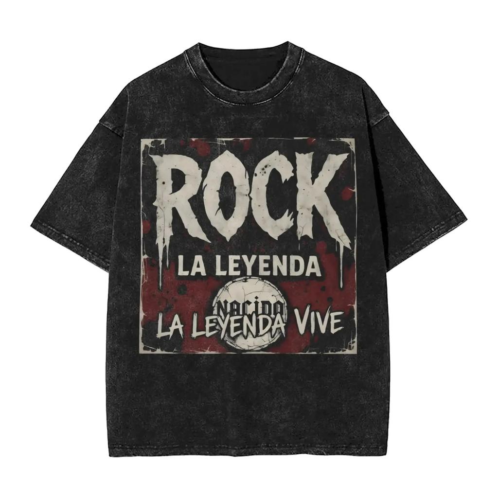 Rock Latino Ritmo y Rebeldía 90s Tour Graphic Unisex Heavyweight Cotton Vintage Black Streetwear T-Shirt