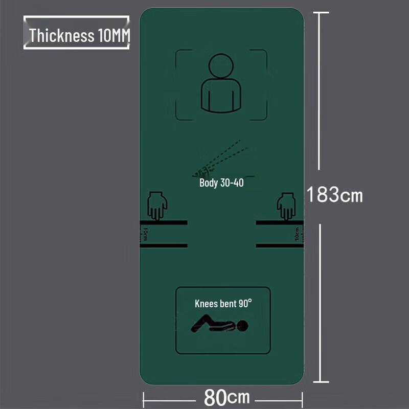 Jiku TPE Extra Thick & Wide Yoga Fitness Mat 1830x800mm