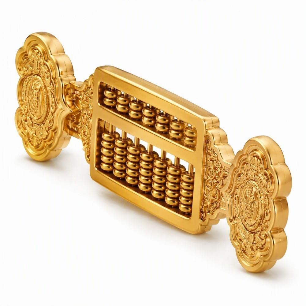 Zinc Zinc Alloy Ruyi Abacus Ornament 18cm Feng Shui Prosperity Abacus Decor Chinese Business Gift Office