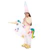 New Kids Colorful Unicorn Inflatable Costume Anime Suits  Mascot Halloween Party Cosplay Costumes for Man Woman Boys Girls